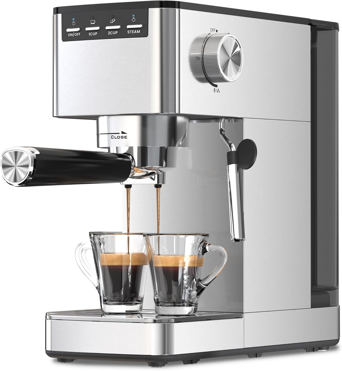 Kismile 20-Bar Espresso Machine with Built-in Grinder, CM8031