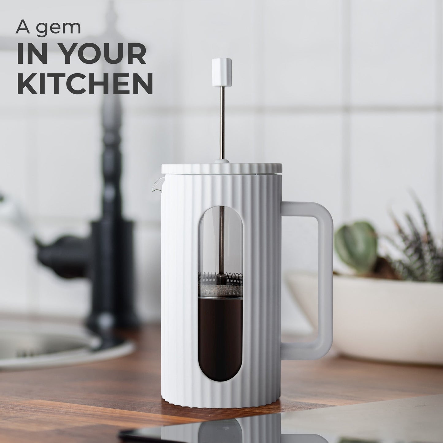 Kaffe Glass French Press (800ml) KF1114 – Durable Borosilicate Coffee Maker