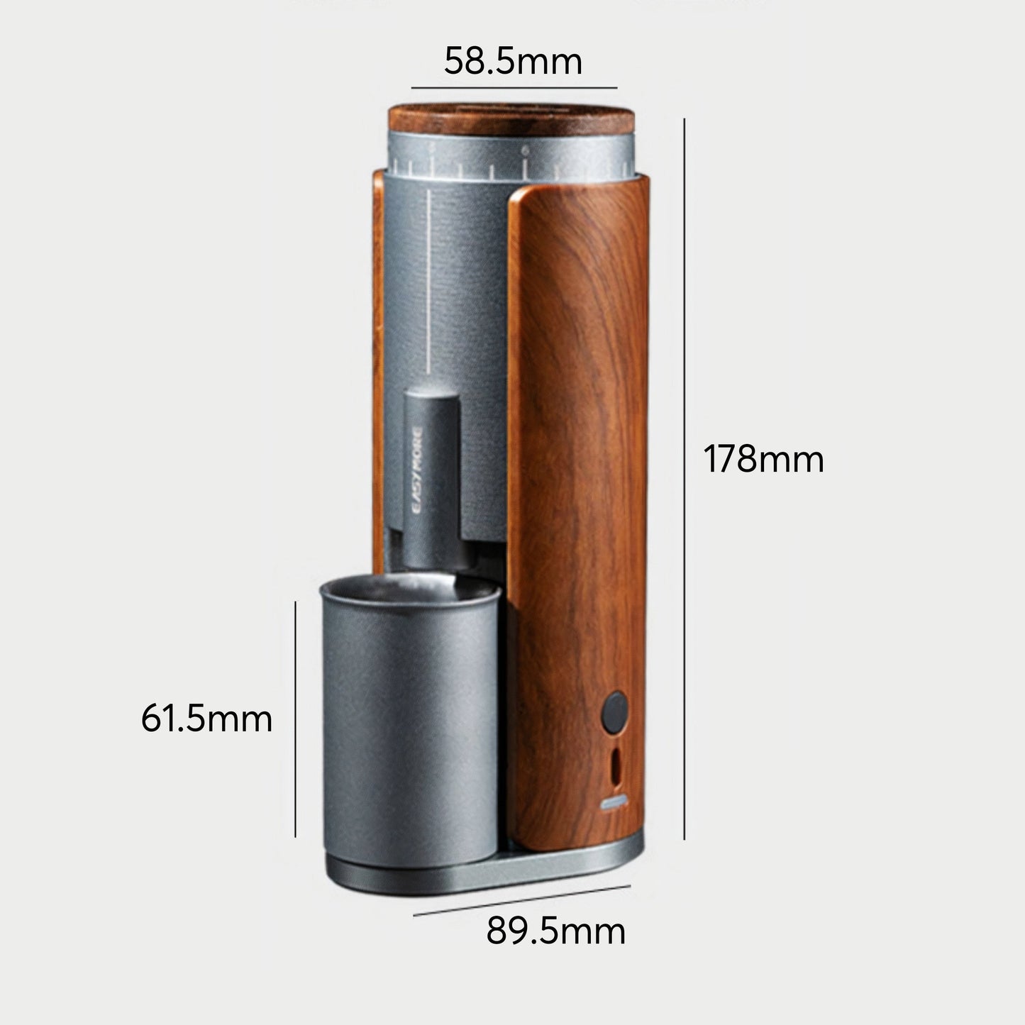 Lastaforest Rechargeable Coffee Grinder | Portable with Wood Cover