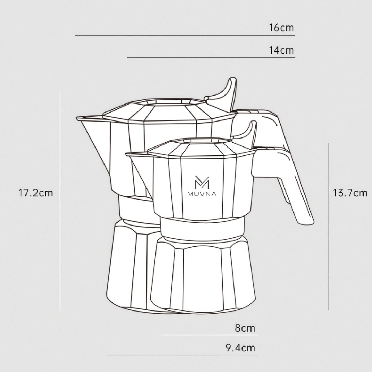 Lastaforest High Pressure Espresso Maker Moka Pot