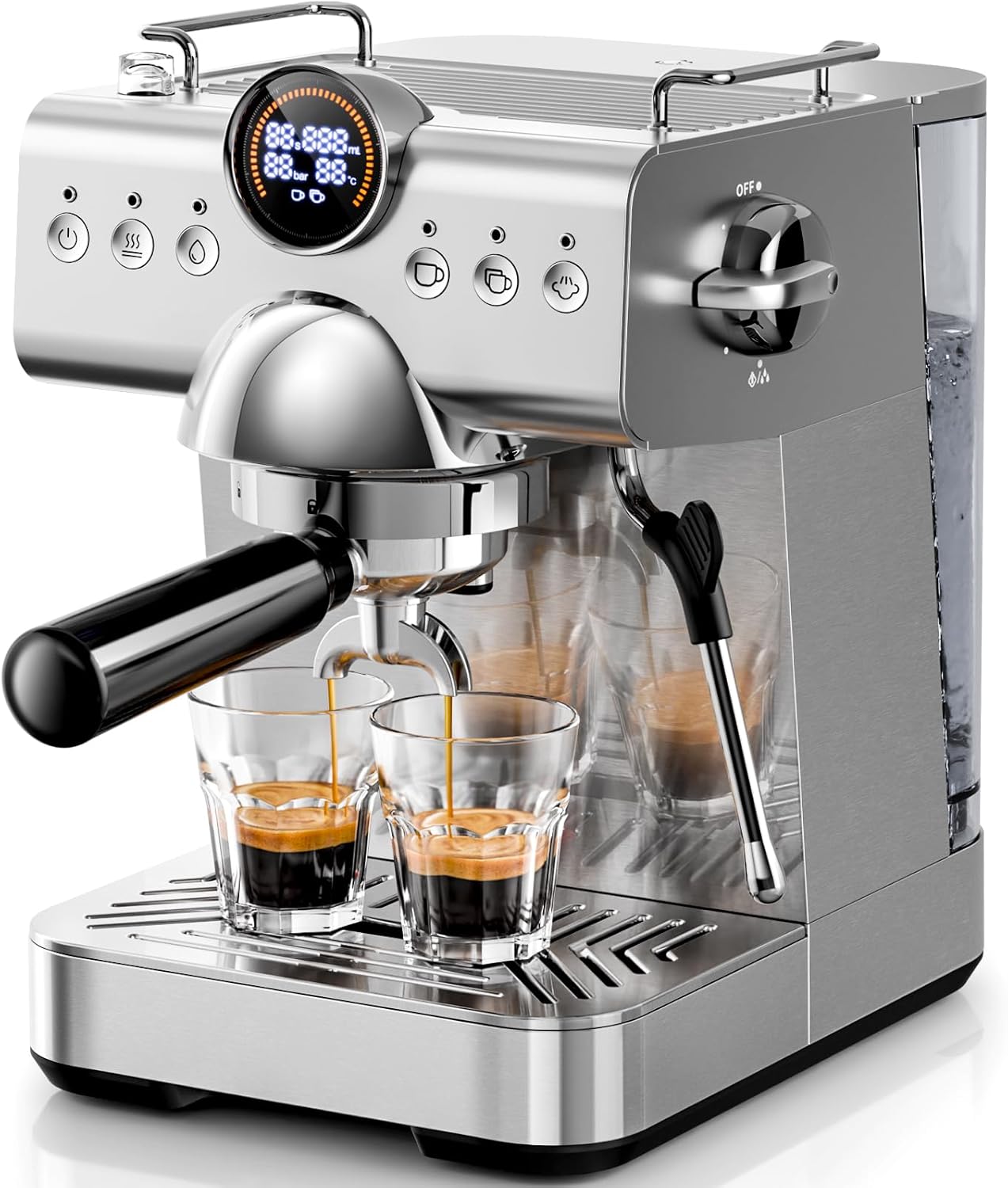 Kismile 2-in-1 Espresso & Cold Brew Coffee Machine with Milk Frother