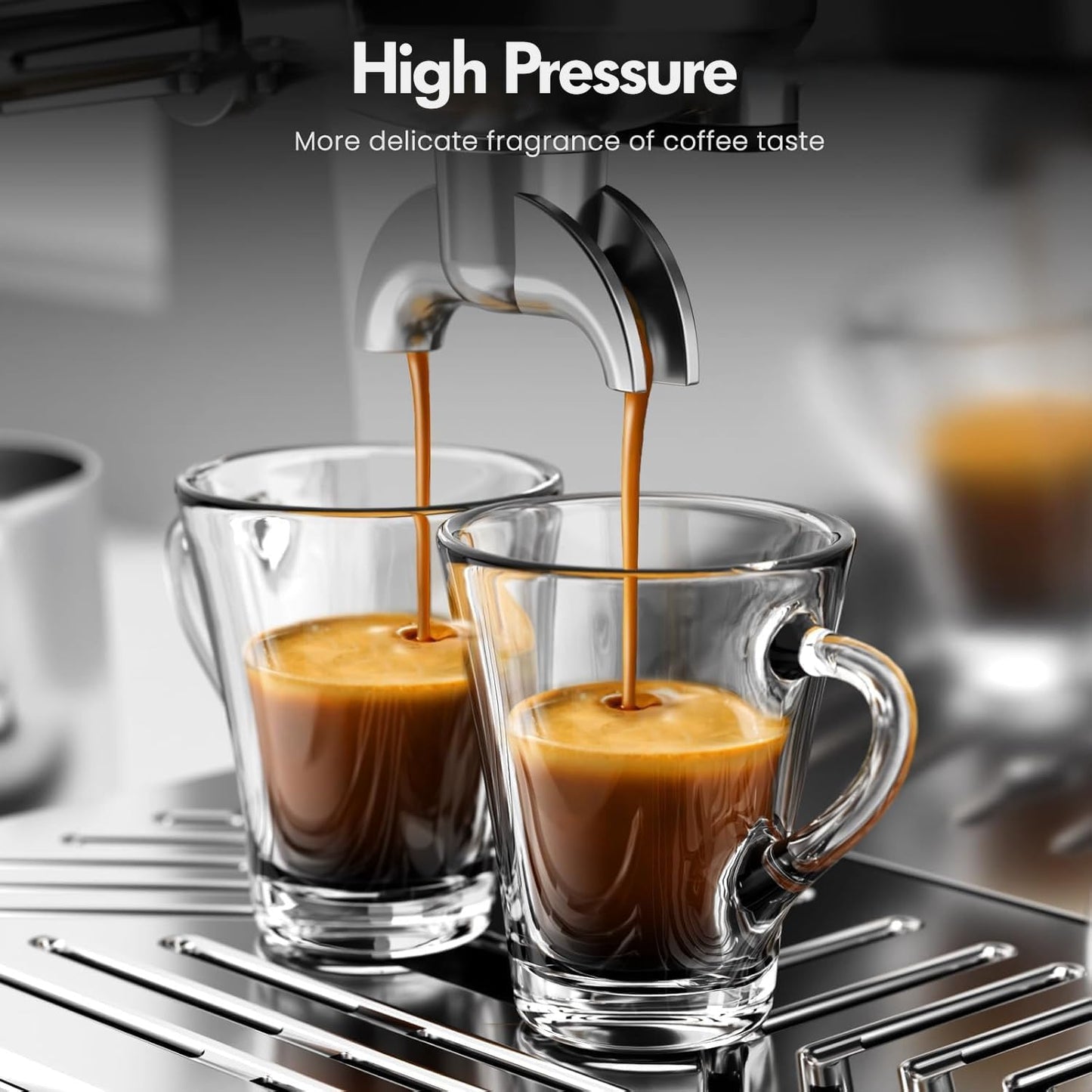Kismile 2-in-1 Espresso & Cold Brew Coffee Machine with Milk Frother
