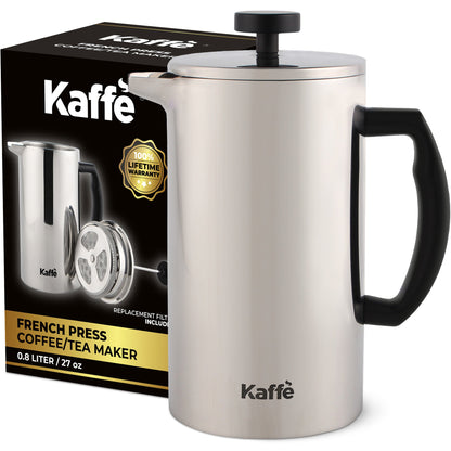 Kaffe Stainless Steel French Press Coffee Maker, KF1020
