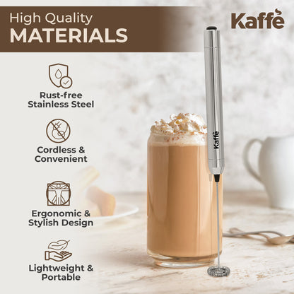 Kaffe Handheld Milk Frother KF6020NS – Portable Electric Foam Maker