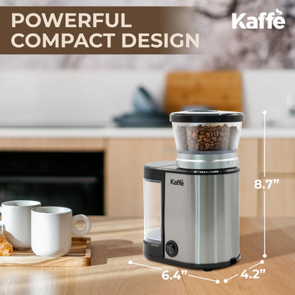 Kaffe KF8022 Coffee Grinder | Uniform Burr Grinding, Compact Design