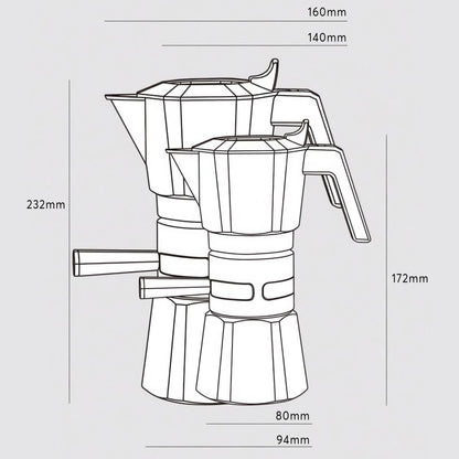 Lastaforest High Pressure Espresso Maker Moka Pot