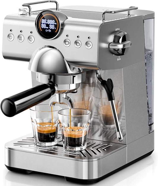 Kismile 2-in-1 Espresso & Cold Brew Coffee Machine with Milk Frother